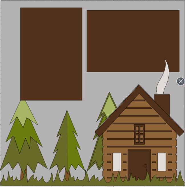 Cabin-2 page 12X12 DIY Scrapbook layout or Premade Kit | Etsy
