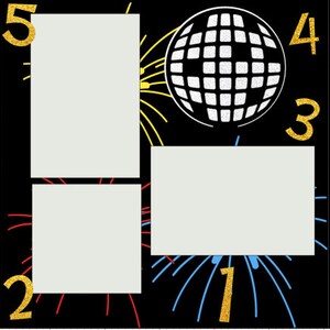 HNY- (Gold Glitter)- 12X12 DIY Scrapbook layout or Premade Kit