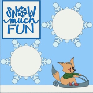 Snow Much Fun - Disposition de scrapbooking DIY 12 x 12 ou kit préfabriqué