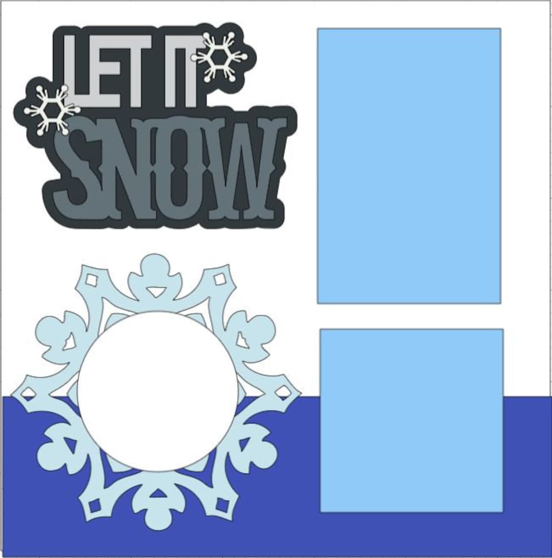 Let It Snow- 12X12 DIY Scrapbook Layout or Premade Kit - Etsy