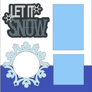 Let It Snow - Disposition de scrapbooking DIY 12 x 12 ou kit préfabriqué