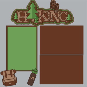 Hiking- 12X12 DIY Scrapbook layout or Premade Kit