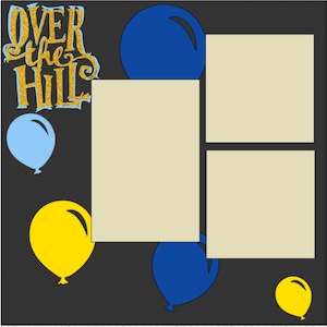 Over the Hill (Gold Glitter)- 12X12 DIY or Premade Scrapbook Kit