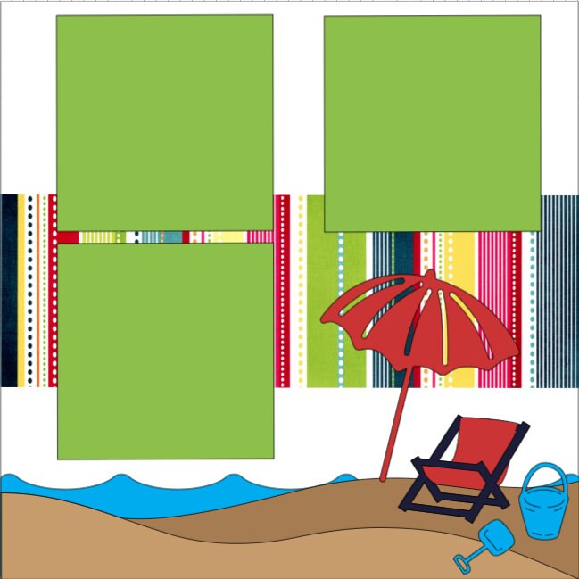 Hello Summer- 12X12 DIY Scrapbook Layout or Premade Kit - Etsy