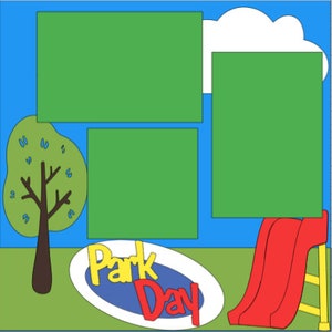 Park Days - Disposition de scrapbooking DIY 12 x 12 ou kit préfabriqué