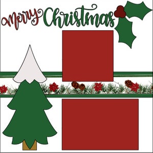 Option Joyeux Noël (décembre) - Mise en page d&#39;un album DIY ou kit préfabriqué 12 x 12