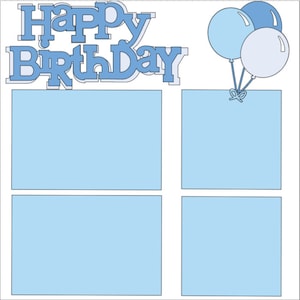 Birthday Boy- 12X12 DIY Scrapbook layout or Premade Kit