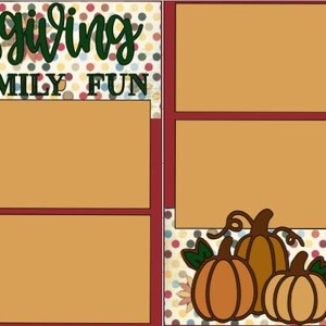 Thanksgiving- 12X12 DIY Scrapbook Layout or Premade Kit - Etsy
