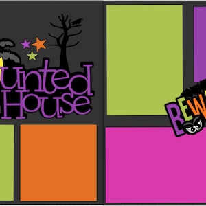Haunted House-12X12 DIY or Premade Scrapbook Kit