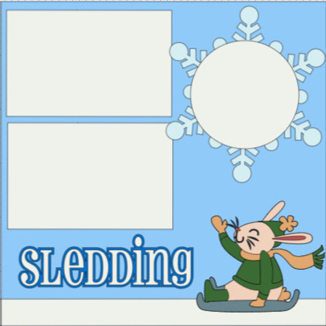 Snow Much Fun- 12X12 DIY Scrapbook Layout or Premade Kit - Etsy