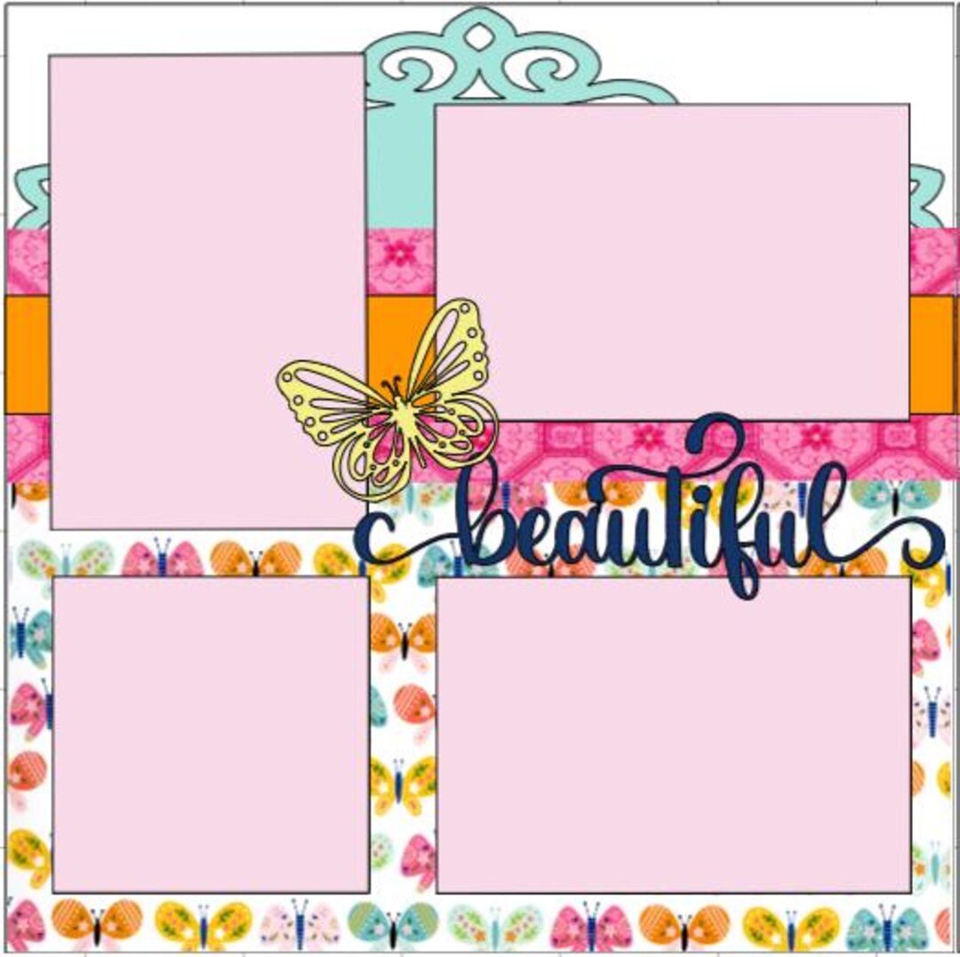 Beautiful- 12X12 DIY or Premade 2 Page Scrapbook Kit - Etsy