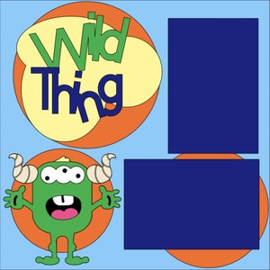 Wild Thing- 12X12 DIY or Premade Scrapbook Kit