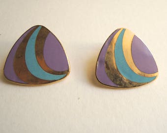 1960's costume jewelry pierced earrings