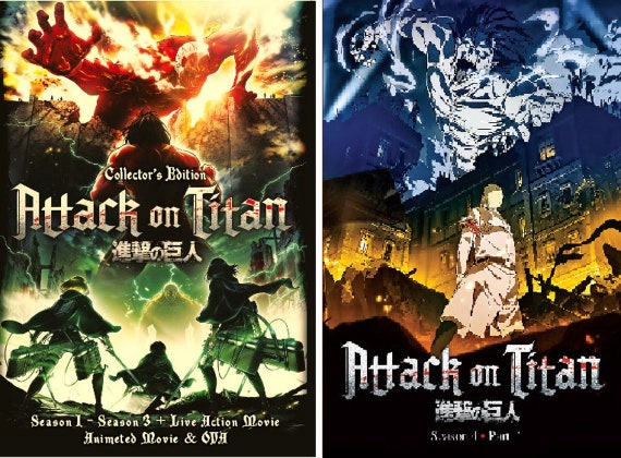 Anime Dvd Attack On Titan Season 1 2 3 Season 4 Part 1 2 Etsy