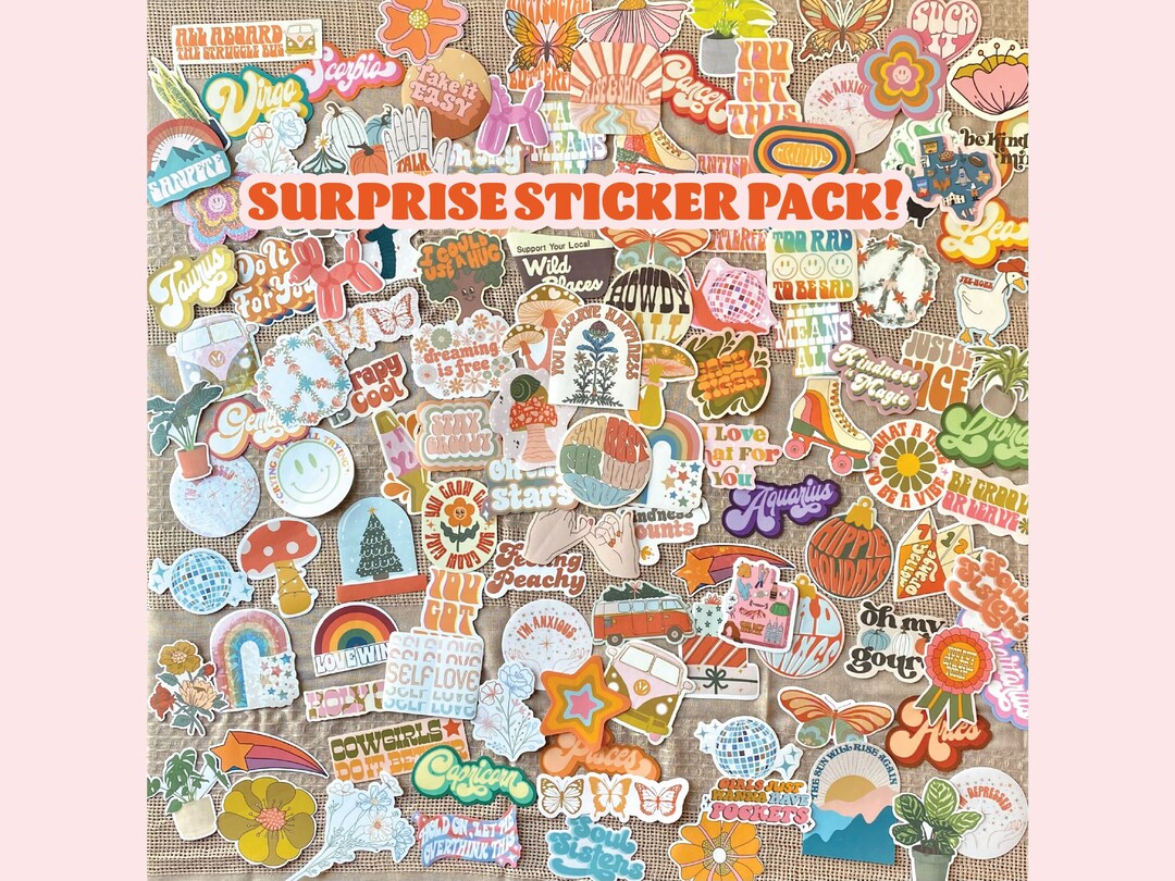 Surprise Sticker Pack, Random, Water Bottle Sticker, Laptop Sticker ...