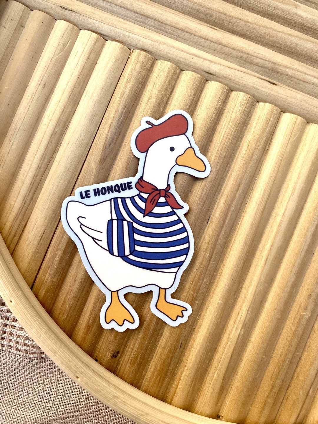 Le Honque French Goose Sticker, Hydroflask Sticker, Laptop Sticker