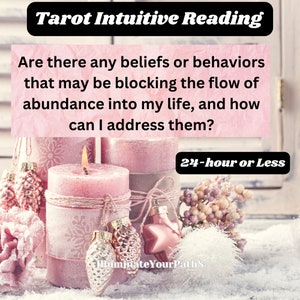 Lectura intuitiva de tarot el mismo día*: ¿Existen creencias o comportamientos que puedan estar bloqueando el flujo de abundancia en mi vida?