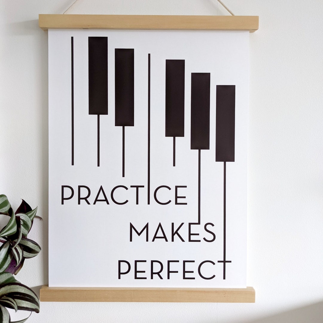 Practice Makes Perfect Poster, Modern Style, A3 Music Poster - Etsy