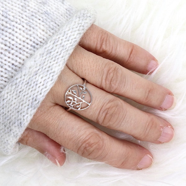 Bague Arbre De Vie En Argent 925/000 - Taille 52 - Neuf Sans Emballage