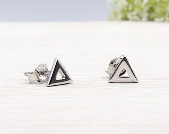 For women 925 sterling silver triangle earrings