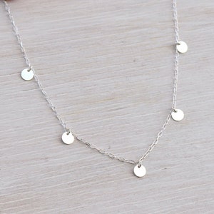 Collier petites médailles sur chaine argent massif,collier femme ras de cou,cadeau femme image 7