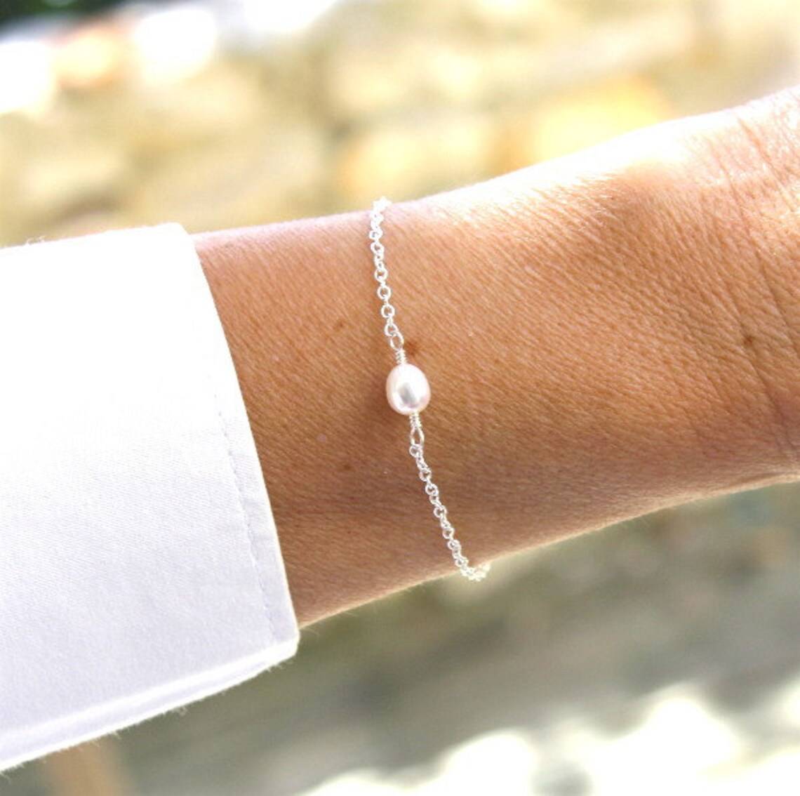 Bracelet - PERLINEA - Véritable Perle de Culture d'Eau Douce 5-6 mm