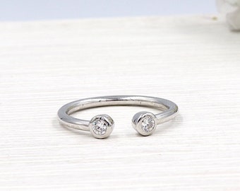 925 silver ring and zircon