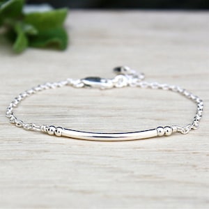 Les Poulettes Bijoux - Bracciale Argento 925 Con Perline E Doppia Catena - Gioiello Autore In Cofanetto Regalo - 6