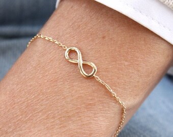 bracelet femme infini plaqué or sur chaine