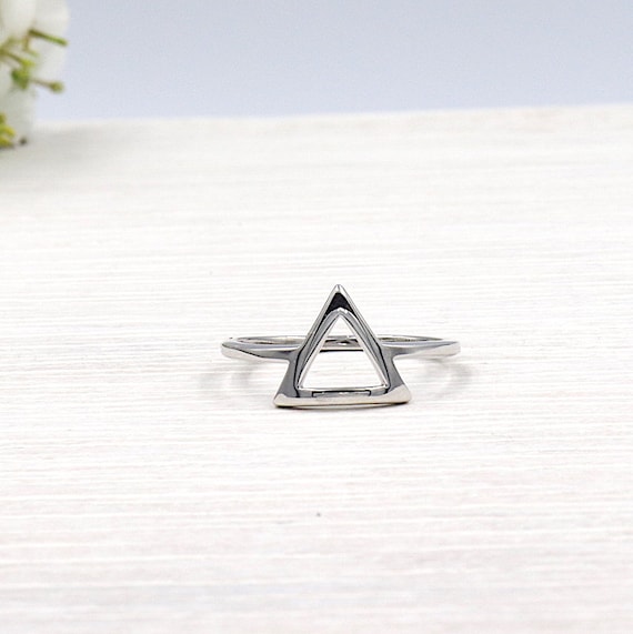 Triangle ring silver 925 for women