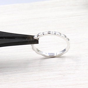 Silver ring 925 waves for women image 1