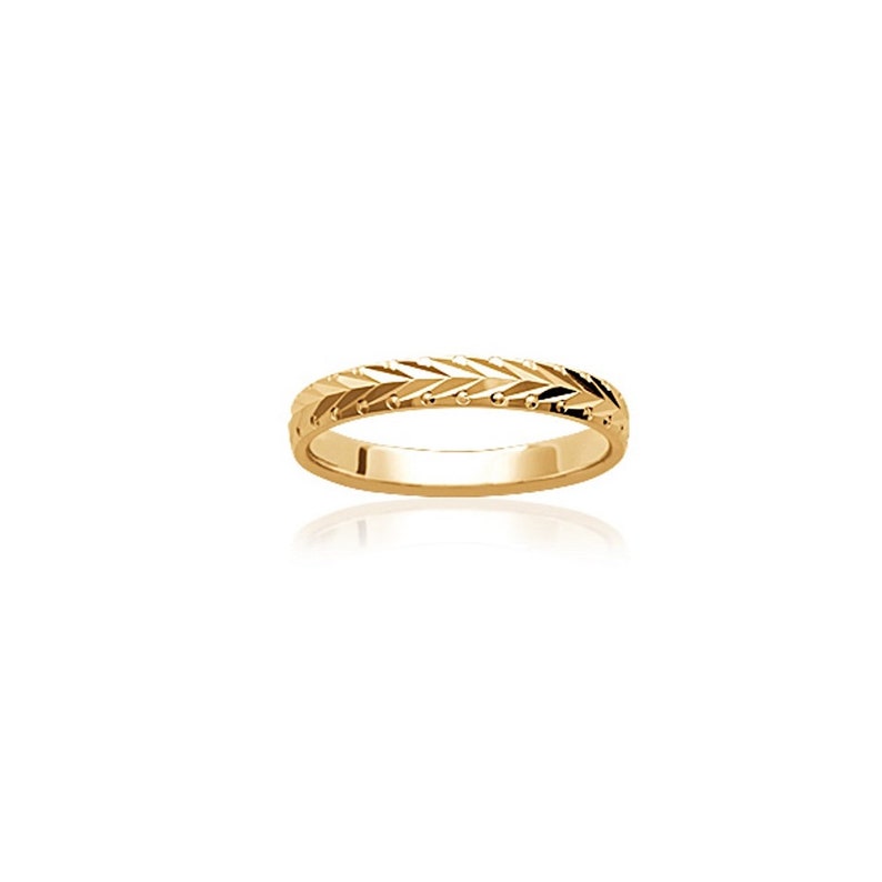 Bague Chevalière En Plaqué Or Ciselée - Taille 64, Occasion, Fabriquée En France