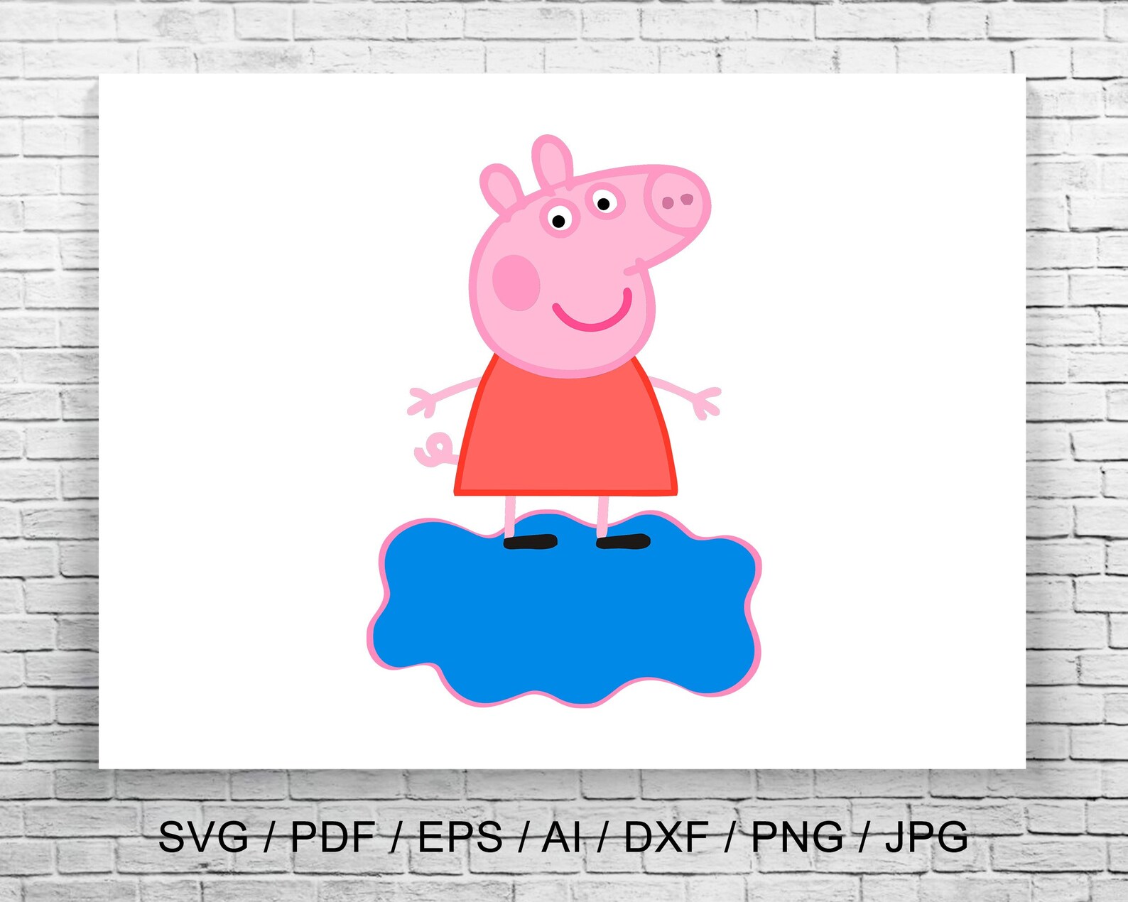 Happy Peppa pig On the Cloud Peppa pig Svg peppa pig cricut | Etsy