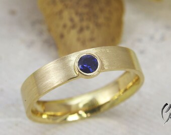 Ring Gold 750/- mit Safir