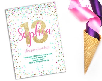 girl birthday invite etsy