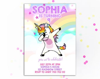 girl birthday invite etsy