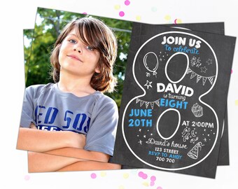 boy birthday invitations etsy