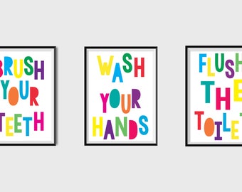 kids bathroom signs etsy