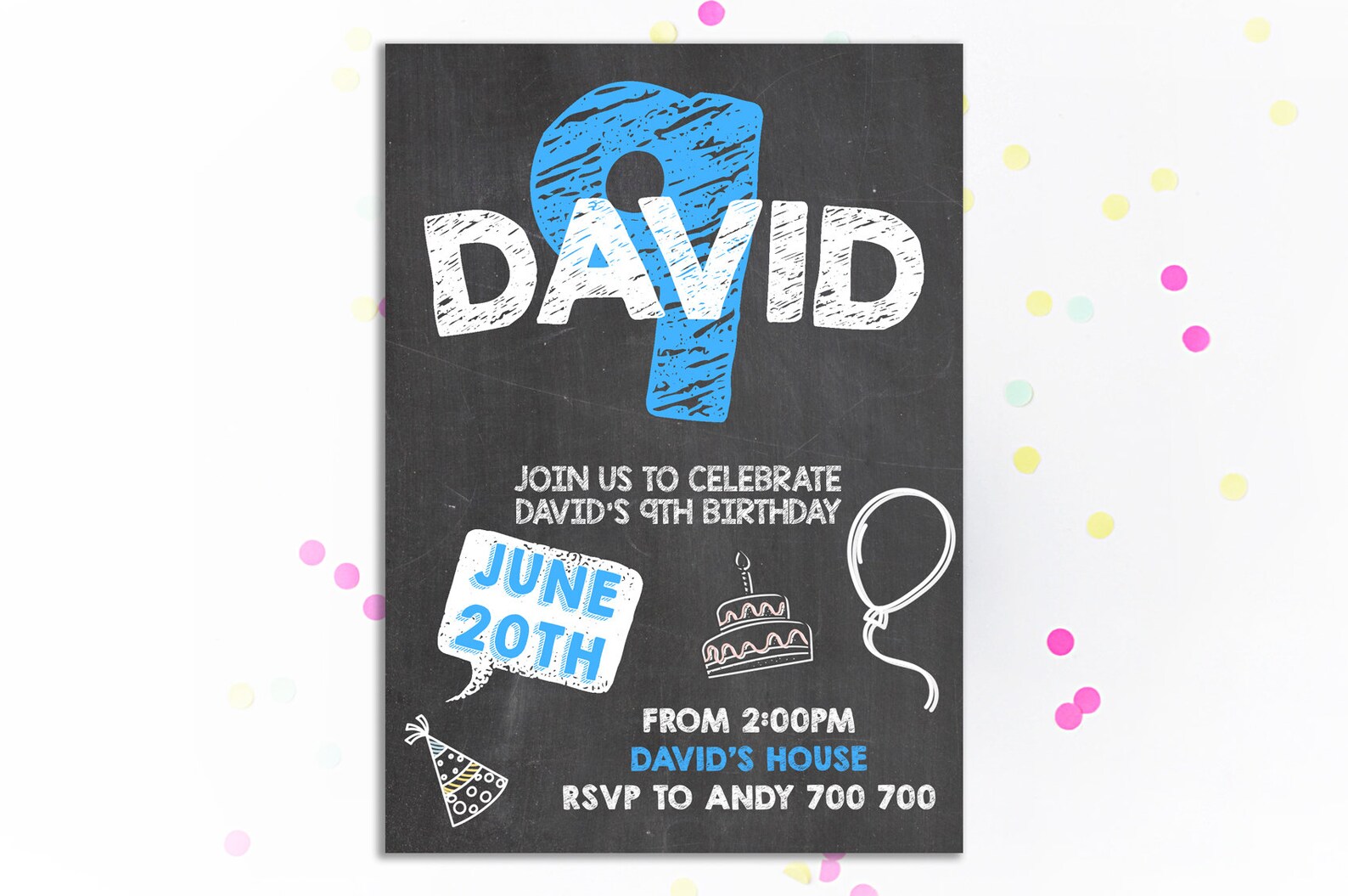 9th Birthday Invitation Boy Birthday Invitation 9th Birthday - Etsy