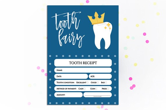 tooth fairy letter tooth fairy report tooth fairy receipt etsy