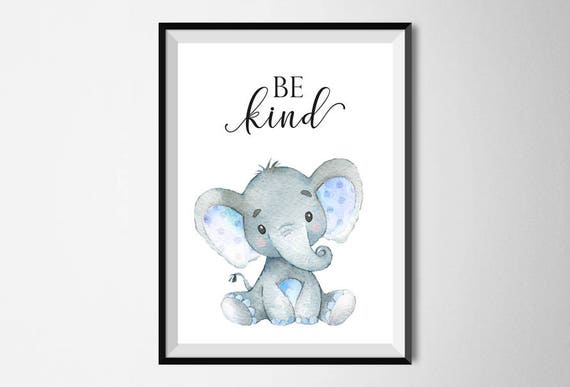 baby elephant nursery art