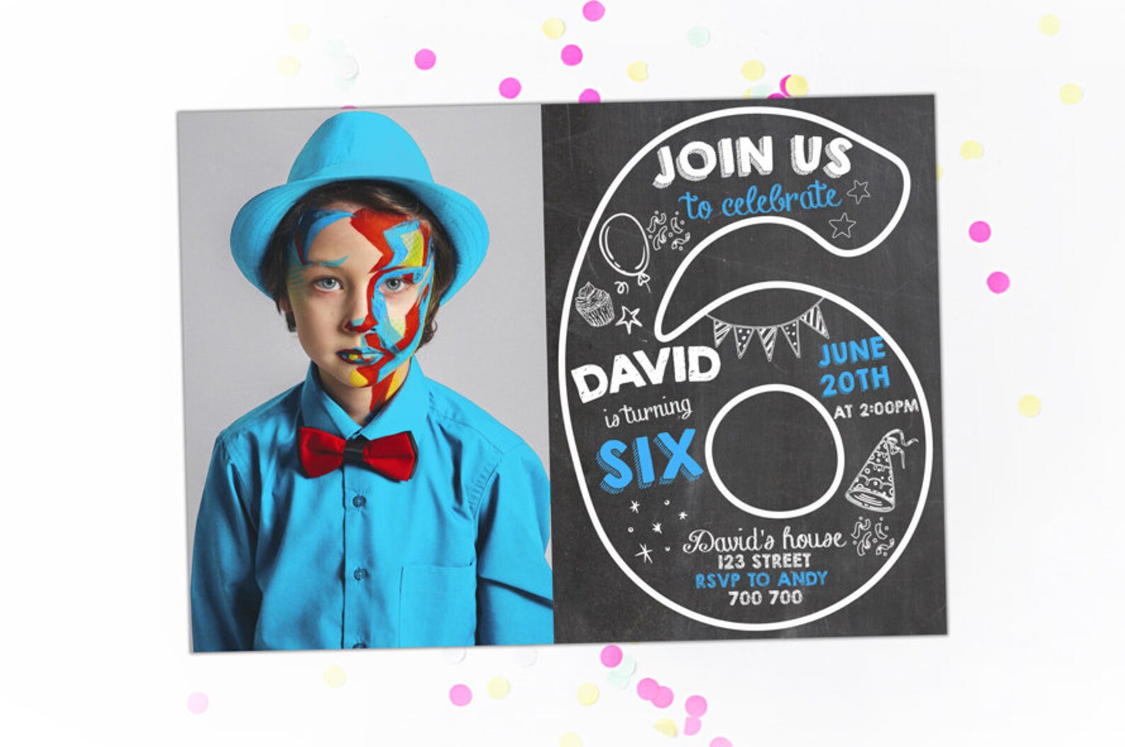Sixth Birthday Invitation Boy Birthday Invitations 6th - Etsy