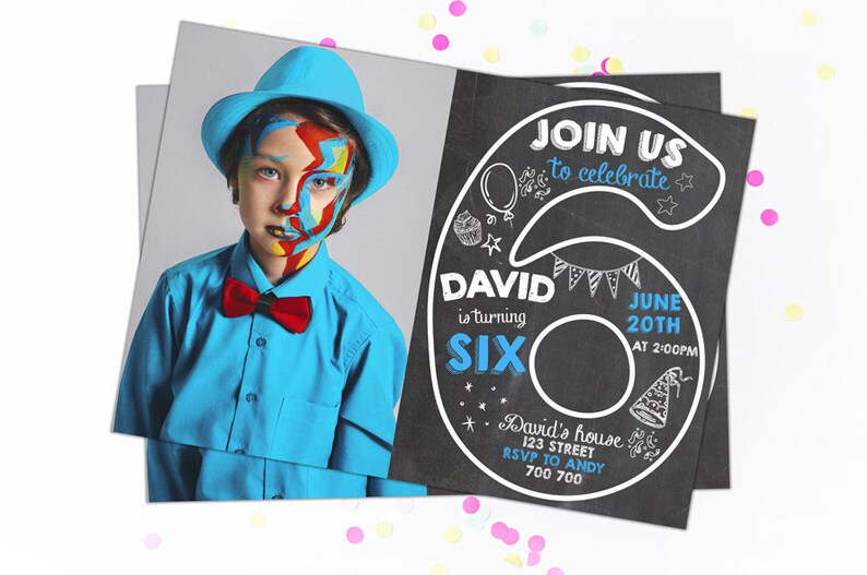 Sixth Birthday Invitation Boy Birthday Invitations 6th - Etsy