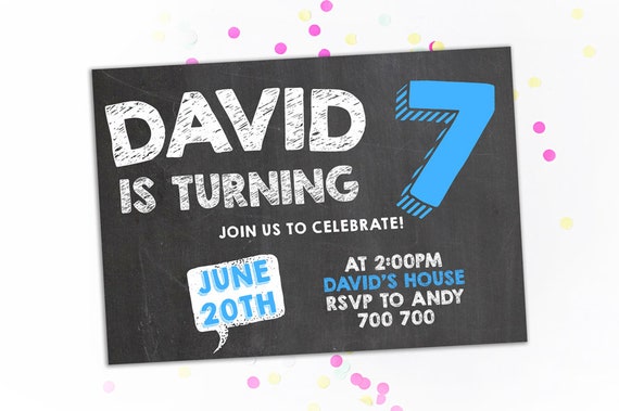 7th birthday invitation cards for boys happy birthday invitation card 7th birthday boy