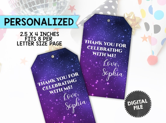 Gift Tag - Sparkle Birthday Letters Gift Tag - Sparkle Birthday Letters