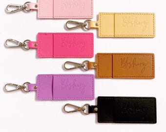 Lip Balm Holder Keychain | Chapstick Lipstick Lip Gloss Pouch | Lanyard Bag Accessory | Teacher Gift