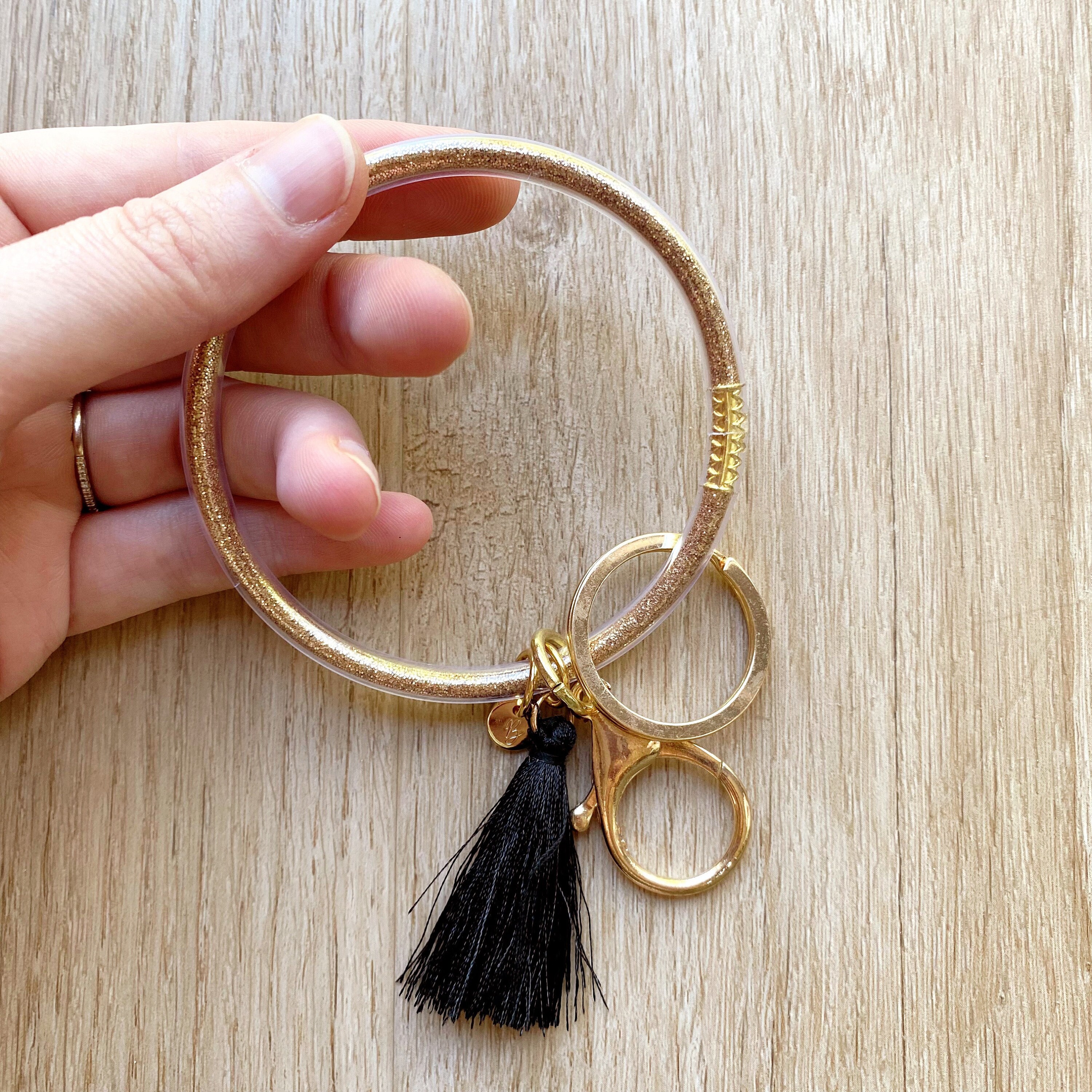 Bangle Keychain Gold ORing Bracelet Keyring Key holder Etsy