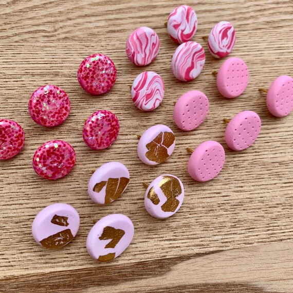 Push Pins Thumb Tacks Office Desk Accessories Pink Etsy