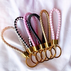 PU Leather Braided Woven Braided Leather Keychain Rope Rings For DIY Circle  Pendant Key Chains Bulk Car Keyrings Jewelry Accessories From Commo_dpp,  $0.31