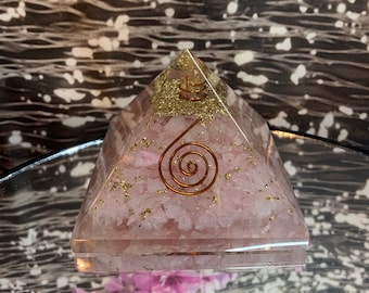 Rose Quartz Orgonite Pyramid